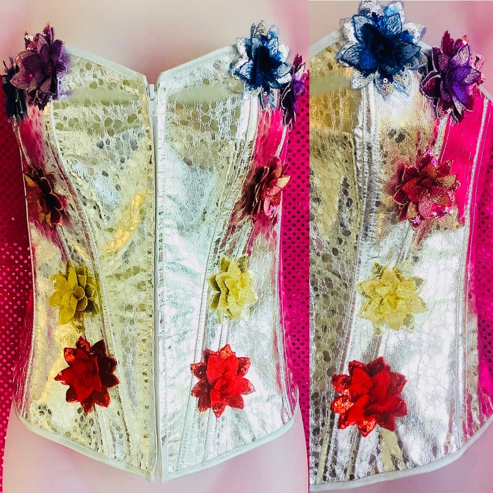 💖Metallic Corset Bustier Top💖